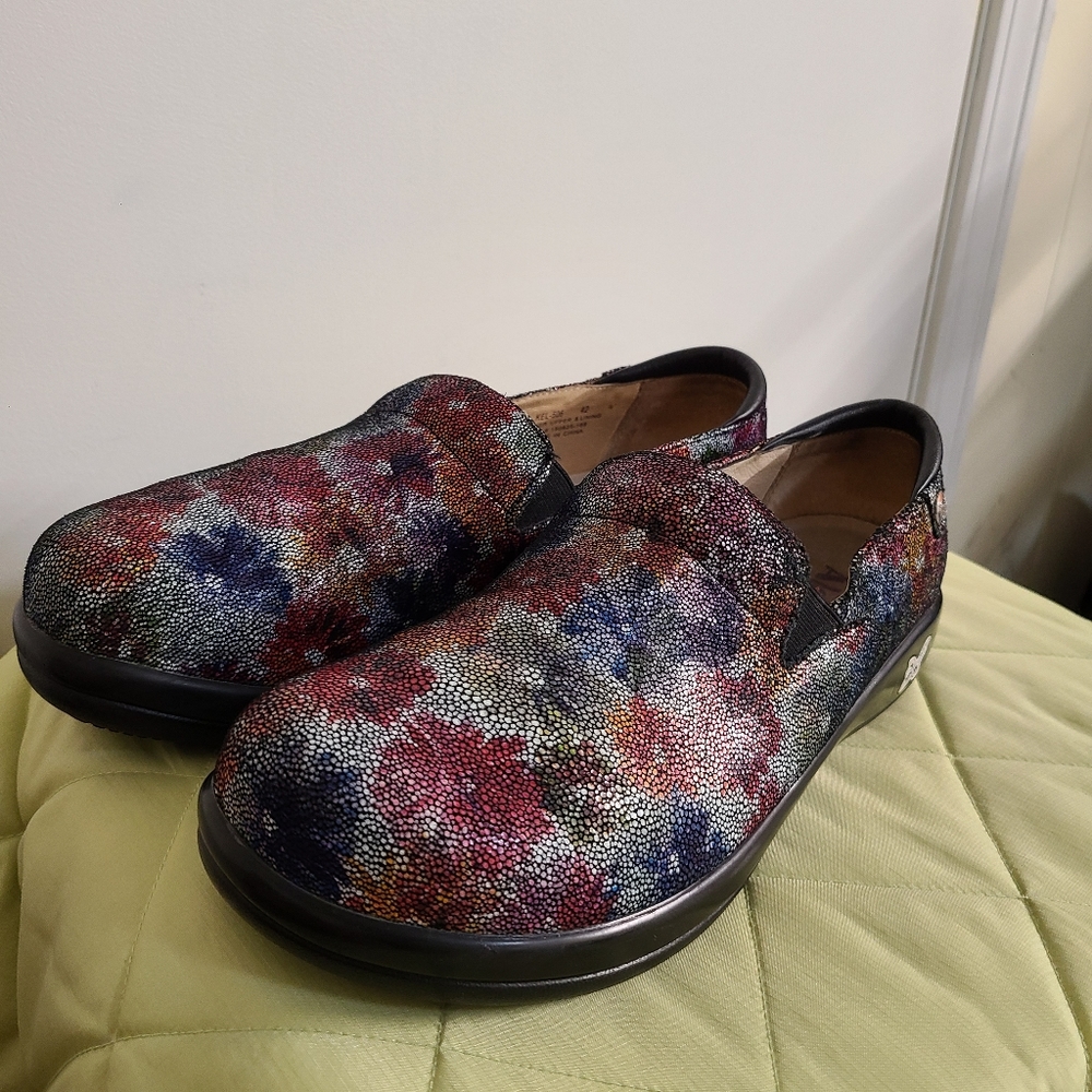Alegria Keli 506 Floral Leather Professional Style Shoe Comfy